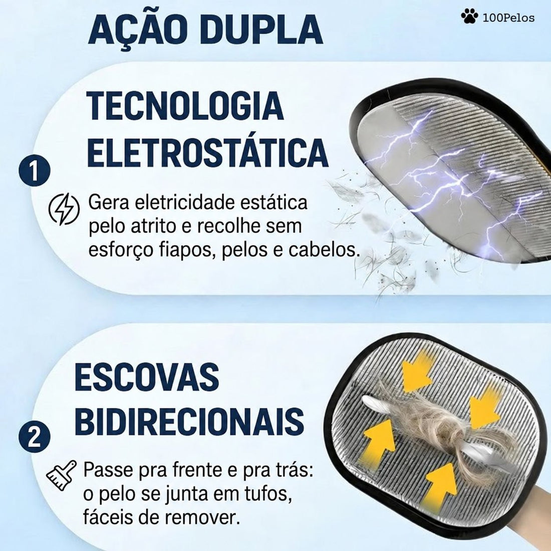 Luva 100Pelos — Removedor de Pelos Reutilizável 4