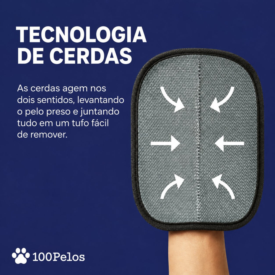 Luva 100Pelos — Removedor de Pelos Reutilizável 5